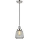 Franklin Restoration Chatham LED 6 inch Polished Nickel Mini Pendant Ceiling Light in Clear, Franklin Restoration