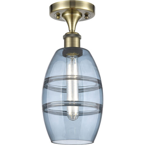 Ballston Vaz 1 Light 5.88 inch Antique Brass Semi-Flush Mount Ceiling Light