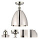 Ballston Dome 1 Light 9 inch Polished Nickel Semi-Flush Mount Ceiling Light