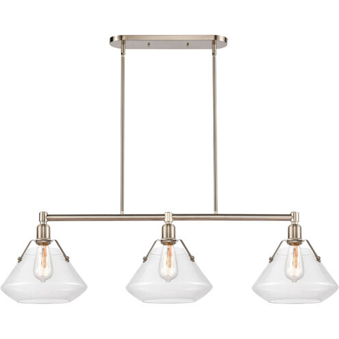 Luna 3 Light 41.75 inch Satin Nickel Island Light Ceiling Light