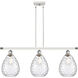 Ballston Large Waverly 3 Light 36 inch White and Polished Chrome Island Light Ceiling Light, Ballston
