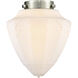 Franklin Restoration Bullet 1 Light 7 inch Polished Nickel Mini Pendant Ceiling Light in Incandescent, Matte White