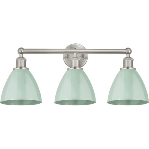 Edison Metal Bristol 3 Light 26 inch Brushed Satin Nickel Bath Vanity Light Wall Light