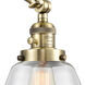 Fulton 30 inch 60.00 watt Antique Brass Swing Arm Wall Light, Franklin Restoration