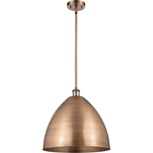Ballston Dome 1 Light 16 inch Antique Copper Pendant Ceiling Light