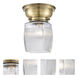 Aditi Colton 1 Light 6.25 inch Antique Brass Flush Mount Ceiling Light, Aditi