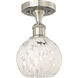 Edison White Mouchette 1 Light 6.00 inch Semi-Flush Mount