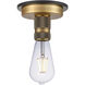 Restoration Aurora LED 2.5 inch Black Brushed Brass Flush Mount Ceiling Light