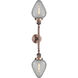 Franklin Restoration Geneseo 2 Light 17 inch Antique Copper Bath Vanity Light Wall Light, Franklin Restoration
