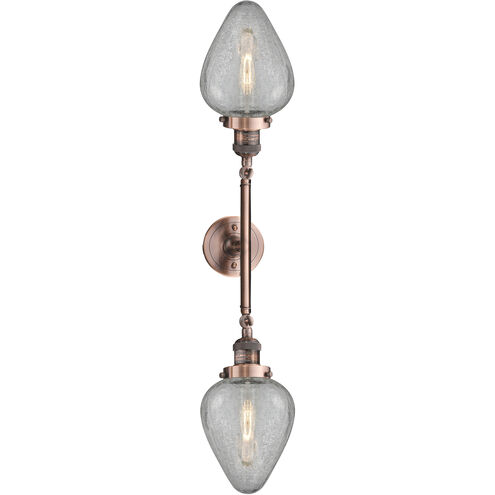 Franklin Restoration Geneseo 2 Light 17 inch Antique Copper Bath Vanity Light Wall Light, Franklin Restoration