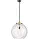 Ballston Athens Water Glass 1 Light 18 inch Black Antique Brass Pendant Ceiling Light