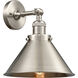 Franklin Restoration Briarcliff 1 Light 10 inch Brushed Satin Nickel Sconce Wall Light, Franklin Restoration