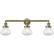 Franklin Restoration Olean LED 31 inch Antique Brass Bath Vanity Light Wall Light in Clear Glass, Franklin Restoration