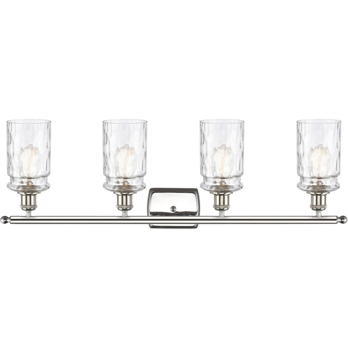 Ballston Candor 4 Light 36 inch Polished Nickel Bath Vanity Light Wall Light in Clear Waterglass, Ballston