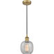 Edison Belfast 1 Light 6 inch Brushed Brass Mini Pendant Ceiling Light