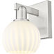 Arcadia White Venetian 1 Light 6.00 inch Wall Sconce