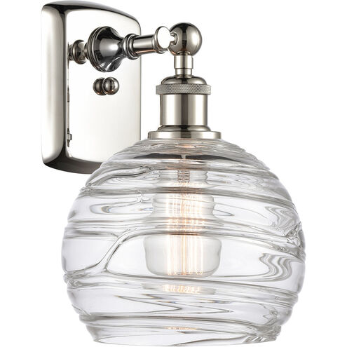 Ballston Deco Swirl LED 8 inch Polished Nickel Sconce Wall Light, Ballston