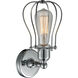 Austere Muselet LED 5.5 inch Polished Chrome Sconce Wall Light, Austere