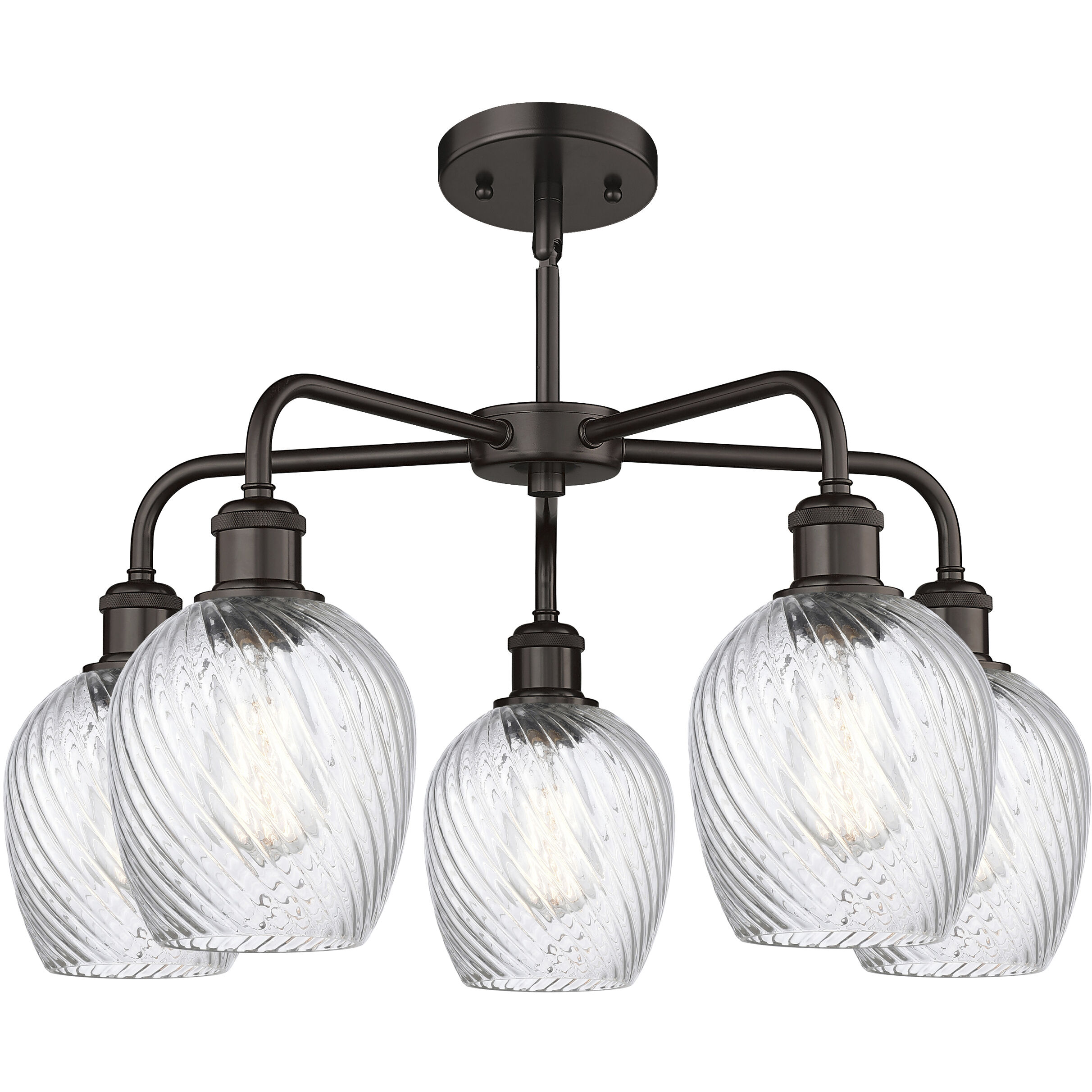 Salina 5 Light 23 inch Oil Rubbed Bronze Chandelier Ceiling Light