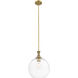 Downtown Urban Astor 1 Light 12 inch Brushed Brass Mini Pendant Ceiling Light