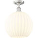 Edison White Venetian 1 Light 12.00 inch Semi-Flush Mount