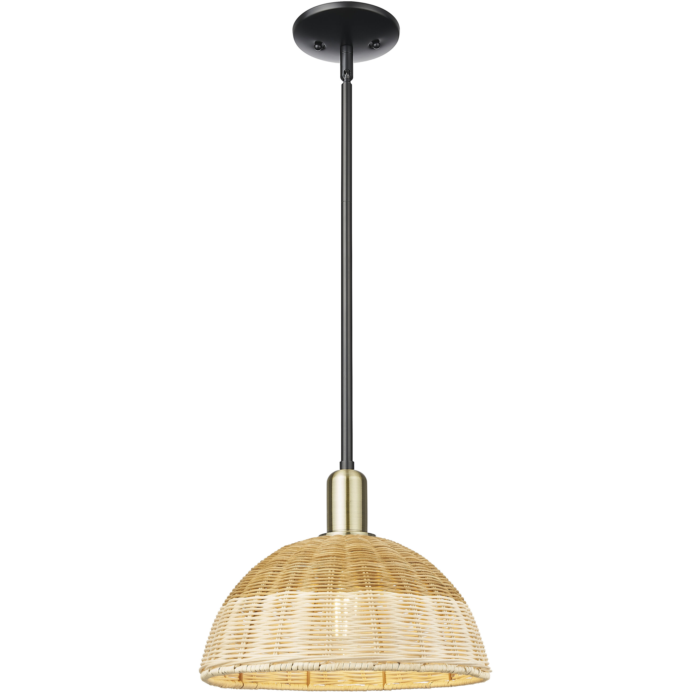 Natural Ballston Dome 1 Light 11.75 inch Black Antique Brass Mini Pendant Ceiling Light