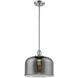 Franklin Restoration Bell 1 Light 12 inch Antique Brass Mini Pendant Ceiling Light in Incandescent, Plated Smoke