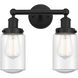 Dover 2 Light 15.5 inch Matte Black Bath Vanity Light Wall Light