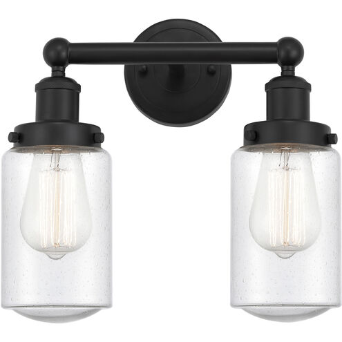 Dover 2 Light 15.5 inch Matte Black Bath Vanity Light Wall Light