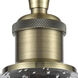 Athens 1 Light 6 inch Antique Brass Semi-Flush Mount Ceiling Light in Seedy Glass