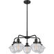 Oxford 5 Light 24.5 inch Matte Black Chandelier Ceiling Light