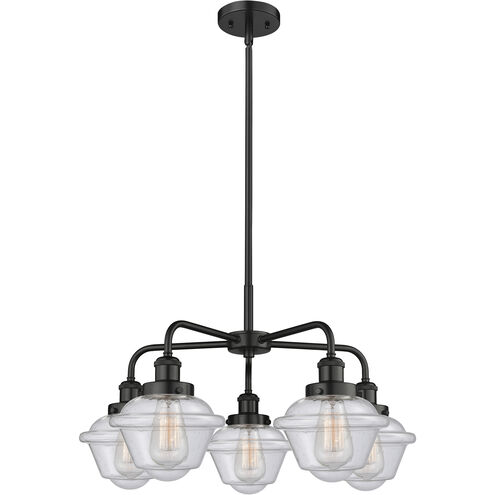 Oxford 5 Light 24.5 inch Matte Black Chandelier Ceiling Light