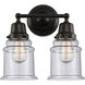 Aditi Canton 2 Light 14 inch Matte Black Bath Vanity Light Wall Light, Aditi