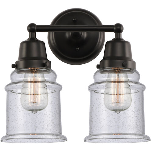 Aditi Canton 2 Light 14 inch Matte Black Bath Vanity Light Wall Light, Aditi