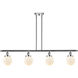 Ballston Beacon 4 Light 48 inch White and Polished Chrome Island Light Ceiling Light in Matte White Glass