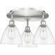 Bristol Glass 3 Light 19.25 inch Flush Mount