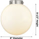 Franklin Restoration Beacon LED 8 inch Polished Nickel Mini Pendant Ceiling Light in Matte White, Franklin Restoration