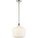 Ballston Cindyrella LED 12 inch Polished Nickel Mini Pendant Ceiling Light in Matte White Glass