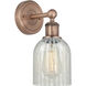 Caledonia 1 Light 5 inch Antique Copper and Mouchette Sconce Wall Light