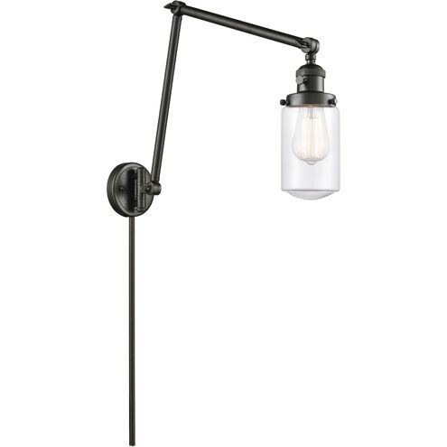Dover 30 inch 3.50 watt Oil Rubbed Bronze Swing Arm Wall Light, Franklin Restoration