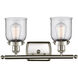 Ballston Small Bell LED 16 inch Brushed Satin Nickel Bath Vanity Light Wall Light in Clear Glass, Ballston
