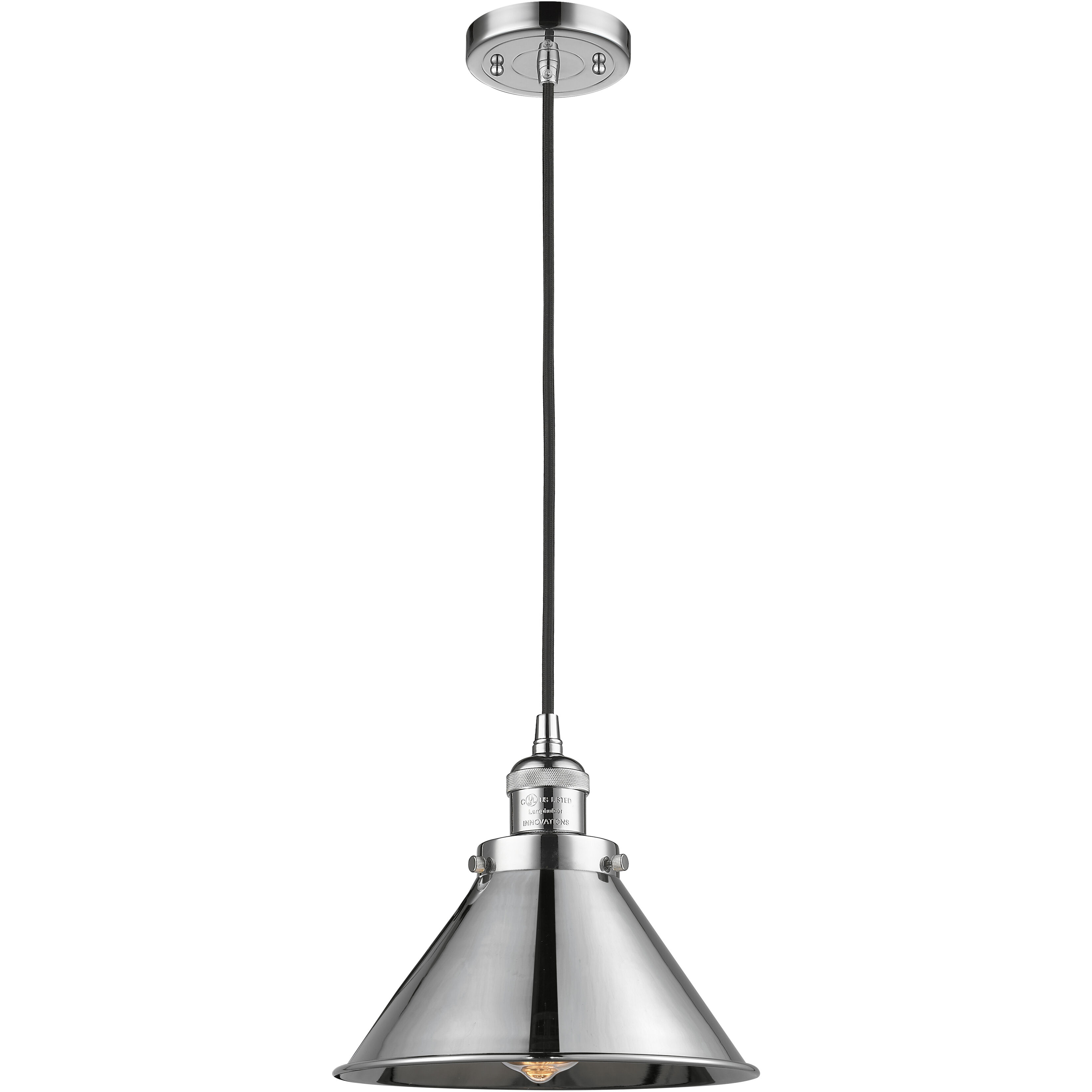 Franklin Restoration Briarcliff LED 10 inch Polished Chrome Mini Pendant Ceiling Light, Franklin Restoration