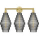 Cascade 3 Light 26 inch Satin Gold Bath Vanity Light Wall Light in Smoked
