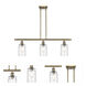 Ballston Candor LED 36 inch Antique Brass Island Light Ceiling Light, Ballston