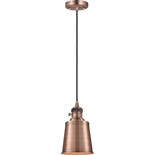 Franklin Restoration Addison LED 5 inch Antique Copper Mini Pendant Ceiling Light