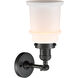 Franklin Restoration Canton 1 Light 7 inch Oil Rubbed Bronze Sconce Wall Light in Matte White Glass, Franklin Restoration