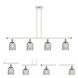 Ballston Caledonia LED 48 inch White and Polished Chrome Island Light Ceiling Light in Charcoal Glass, Ballston