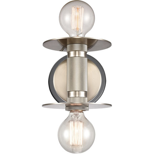 Restoration Aurora LED 5.88 inch Brushed Satin Nickel Sconce Wall Light, Restoration