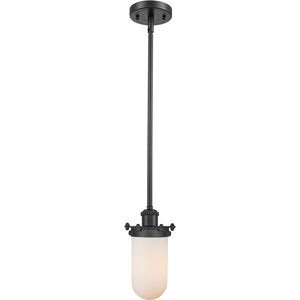 Austere Kingsbury LED 6 inch Matte Black Pendant Ceiling Light in Matte White Glass, Austere
