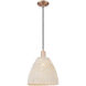 Natural Ballston Dome 1 Light 11.75 inch Antique Copper Mini Pendant Ceiling Light